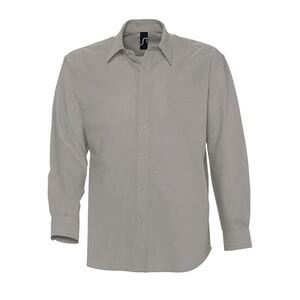 SOL'S 16000 - Boston langærmet Oxford -skjorte til mænd Silver