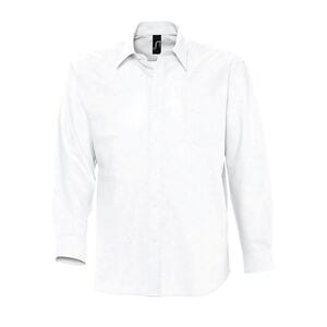 SOL'S 16000 - Boston langærmet Oxford -skjorte til mænd White