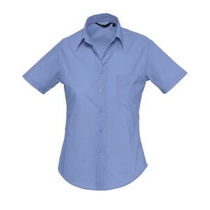 SOL'S 16070 - Kvinder Kortærmet Poplin Shirt Escape Bleu moyen