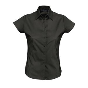 SOL'S 17020 - Kvinders kortærmet stretch -skjorte Overskydende Black