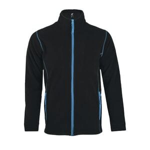 SOL'S 00586 - Herre Microfleece jakke Nova Black/Aqua