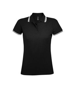 SOL'S 00578 - Kortærmet poloshirt Kvinder Pasadena Black/White