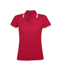 SOL'S 00578 - Kortærmet poloshirt Kvinder Pasadena Rouge / Blanc