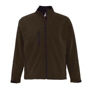 SOL'S 46600 - Herre Relax Softshell -jakke med lynlås Dark Chocolate