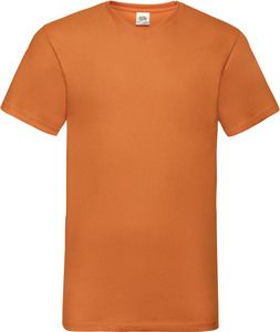 Fruit of the Loom SC22V - T-shirt til mænd i bomuld med V-hals Orange