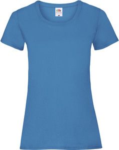 Fruit of the Loom SC61372 - T-shirt i bomuld til kvinder Azur Blue
