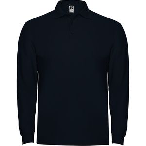 Roly PO6635 - ESTRELLA L/S Long-sleeve polo shirt with ribbed collar and cuffs Navy Blue