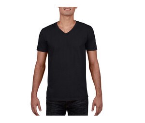 Gildan GN646 - T-shirt med V-hals til mænd, 100% bomuld Black