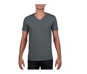 Gildan GN646 - T-shirt med V-hals til mænd, 100% bomuld Charcoal