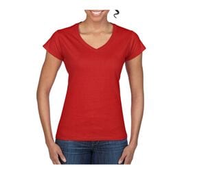 Gildan GN647 - Kvinde T-shirt V-udskæring 100% bomuld
