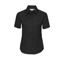 Russell Collection JZ33F - Oxford bomuldsskjorte til kvinder Black