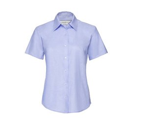 Russell Collection JZ33F - Oxford bomuldsskjorte til kvinder Oxford Blue