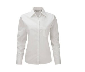 Russell Collection JZ36F - Kvinder 100% bomuld Poplin skjorte