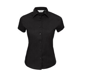 Russell Collection JZ47F - Kvinders kortærmet skjorte Black