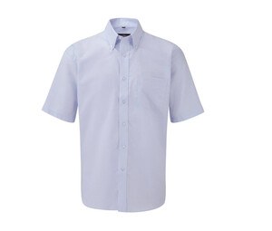 Russell Collection JZ933 - Oxford bomulds kortærmet skjorte til mænd