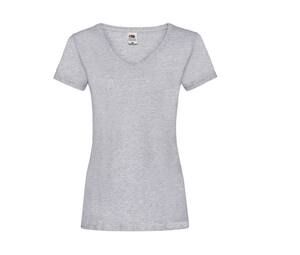 Fruit of the Loom SC601 - T-shirt til kvinder med V-hals Heather Grey