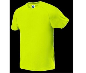 Starworld SW300 - Raglanærmet teknisk T-shirt til mænd Fluorescent Yellow