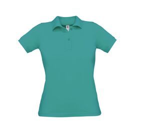 B&C BC412 - 100% bomuld Saffron Woman Polo Shirt Real Turquoise