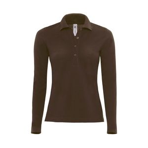 B&C BC426 - Safran langærmet poloshirt kvinder Brown