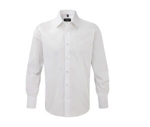 Russell Collection JZ946 - Herre bomuldsstretch skjorte White