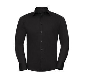 Russell Collection JZ946 - Herre bomuldsstretch skjorte Black