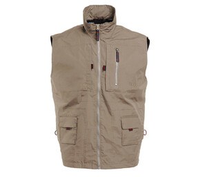 Pen Duick PK300 - Mænds multi-lomme vindtæt vest Beige