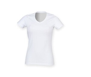 Skinnifit SK122 - T-shirt med V-udskæring til kvinder White