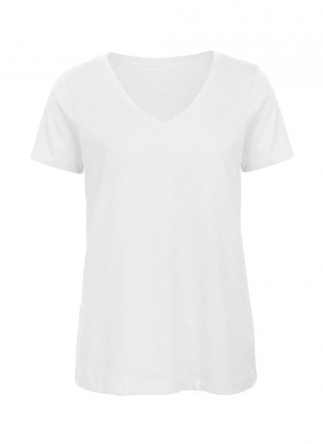 B&C BC045 - T-shirt med V-hals til kvinder i økologisk bomuld