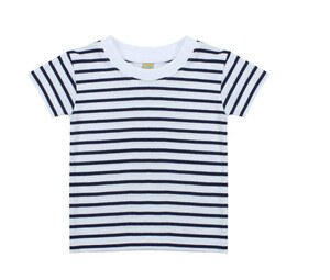 Larkwood LW027 - 100% bomulds T-shirt til børn White/Navy