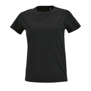 SOL'S 02080 - Imperial Fit T-shirt med rund hals til kvinder Deep Black