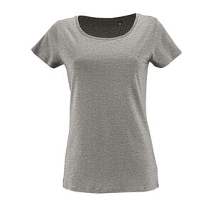 SOL'S 02077 - T-shirt til kvinder, korte ærmer Milo Mixed Grey