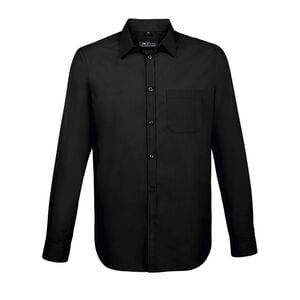 SOL'S 02922 - Baltimore Fit mænds langærmet poplin skjorte Black