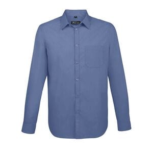 SOL'S 02922 - Baltimore Fit mænds langærmet poplin skjorte Mid Blue