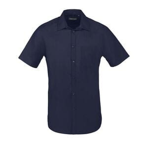 SOL'S 02923 - Mænds kortærmet Poplin -skjorte Bristol Fit Dark Blue