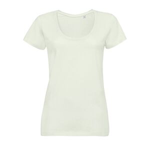 SOL'S 02079 - T-shirt med rund hals til kvinder Metropolitan halsudskæring Creamy green