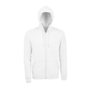 SOL'S 01714 - Stone Unisex jakke med hætte med lynlås White