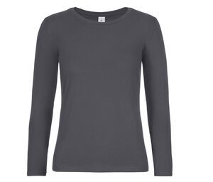 B&C BC08T - Langærmet T-shirt til kvinder Dark Grey