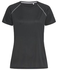 Stedman STE8130 - Active Team Raglan T-shirt med rund hals til kvinder Black Opal