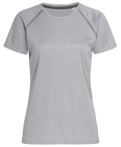 Stedman STE8130 - Active Team Raglan T-shirt med rund hals til kvinder Silver Grey