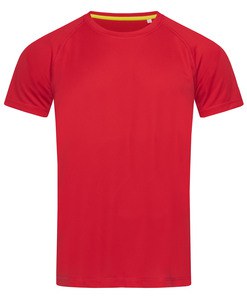 Stedman STE8410 - Stedman T -shirt med rund hals til mænd - Aktiv Crimson Red