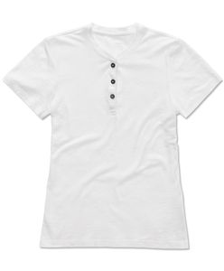 Stedman STE9530 - Sharon Ss T-shirt med rund hals til kvinder med knapper White