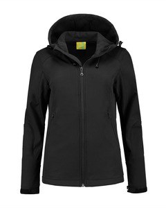 Lemon & Soda LEM3627 - Softshell -jakke med hætte til kvinder Black