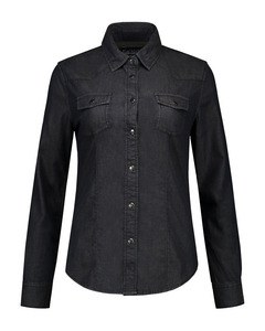 Lemon & Soda LEM3950 - Langærmet skjorte til kvinder Dark Blue Denim