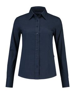 Lemon & Soda LEM3985 - Langærmet Poplin skjorte til kvinder Dark Navy