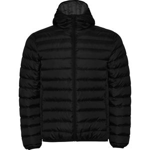 Roly RA5090 - NORWAY Men's feather touch quilted jacket with fitted hood Black