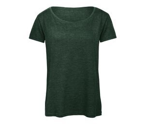 B&C BC056 - Tri-Blend T-shirt til kvinder Heather Forest