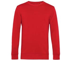 B&C BCU31B - Organisk sweatshirt med rund hals Red