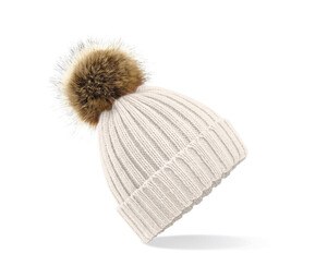 Beechfield BF412 - Pop Pom Chunky Strik Hat Oatmeal