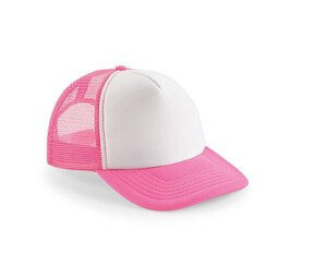 Beechfield BF645 - Vintage Snapback Trucker Cap Fluorescent Pink / White