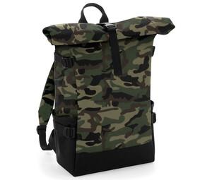 Bag Base BG858 - Farverig rygsæk med roll up -flap Jungle Camo/ Black